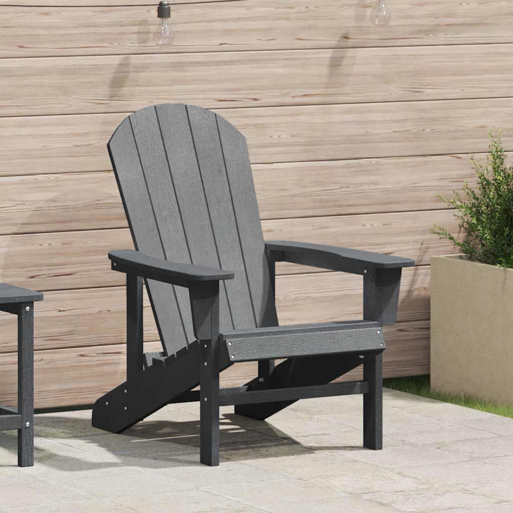 Adirondack Chair Light Grey 82 x 74 x 92 cm HDPE