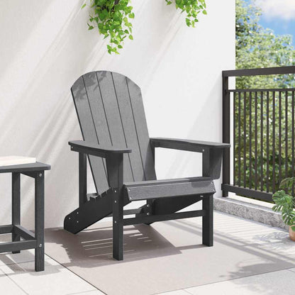 Adirondack Chair Light Grey 82 x 74 x 92 cm HDPE