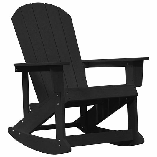 Adirondack Rocking Chair Black HDPE