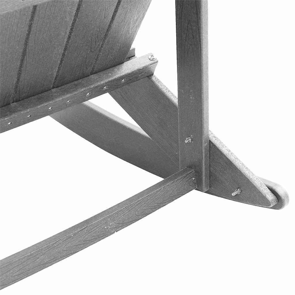 Adirondack Rocking Chair Light Grey HDPE