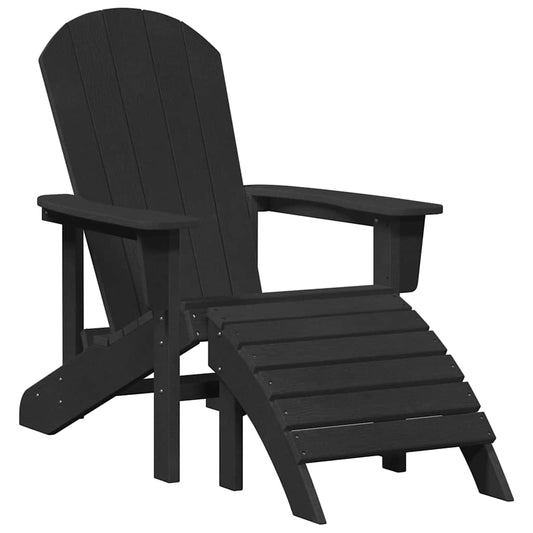 Adirondack Chair Black HDPE