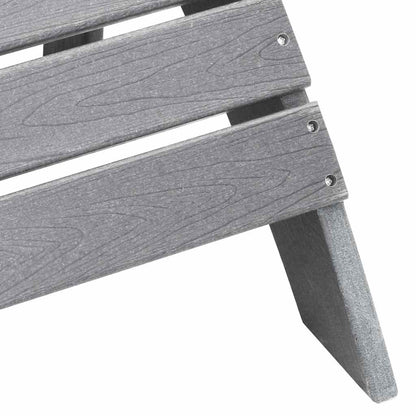 Adirondack Chair Light Grey 82 x 74 x 92 cm HDPE