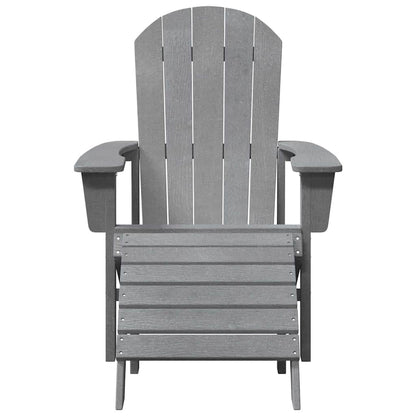 Adirondack Chair Light Grey 82 x 74 x 92 cm HDPE