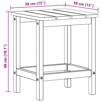 Side Table Light Grey 38 x 38 x 46 cm Polyethylene
