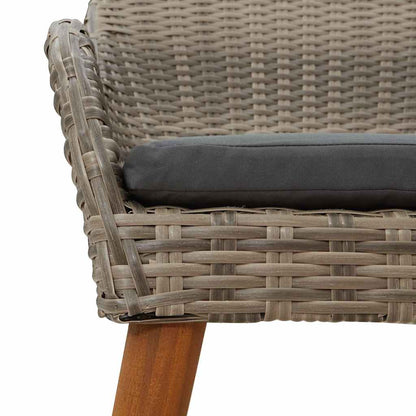Garden Chair 2 pcs Black 62.5 x 55 x 82 cm Poly Rattan