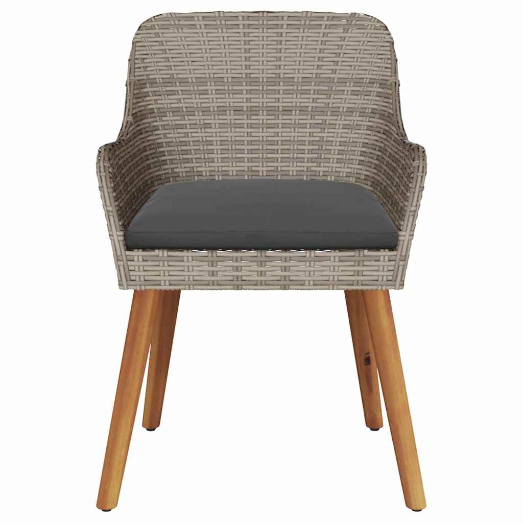Garden Chair 2 pcs Black 62.5 x 55 x 82 cm Poly Rattan