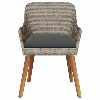 Garden Chair 2 pcs Black 62.5 x 55 x 82 cm Poly Rattan