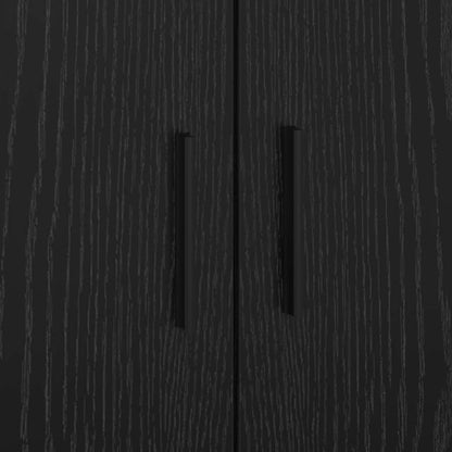 Bed Frame with Drawer Black Oak 90 x 200 cm Engineered Wood