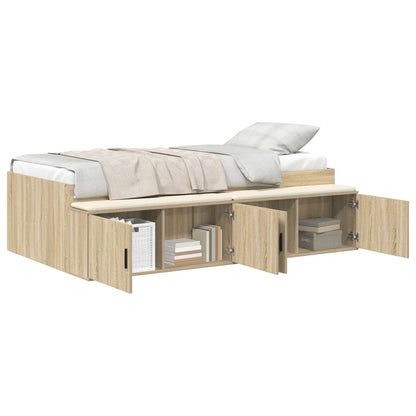 Bed Frame with Drawer Sonoma Oak 90 x 200 cm Engineered Wood