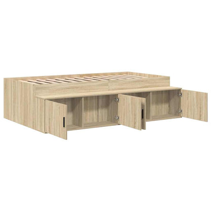 Bed Frame with Drawer Sonoma Oak 90 x 200 cm Engineered Wood