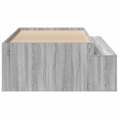 Bed Frame with Drawer Grey Sonoma 90 x 200 cm Engineered Wood