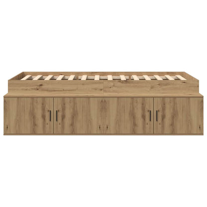 Bed Frame with Drawer Artisan Oak 90 x 200 cm Engineered Wood
