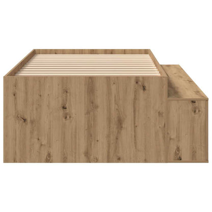 Bed Frame with Drawer Artisan Oak 90 x 200 cm Engineered Wood