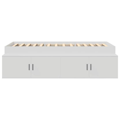 Bed Frame with Drawer White 80 x 200 cm Engineered Wood