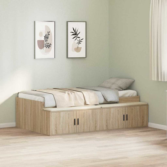 Bed Frame with Drawer Sonoma Oak 80 x 200 cm Engineered Wood