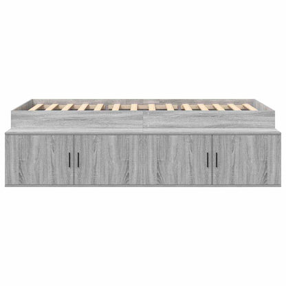 Bed Frame with Drawer Grey Sonoma 80 x 200 cm Engineered Wood