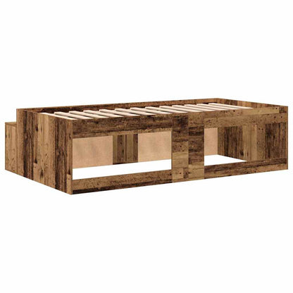 Bed Frame with Drawer Old Wood 80 x 200 cm Engineered Wood
