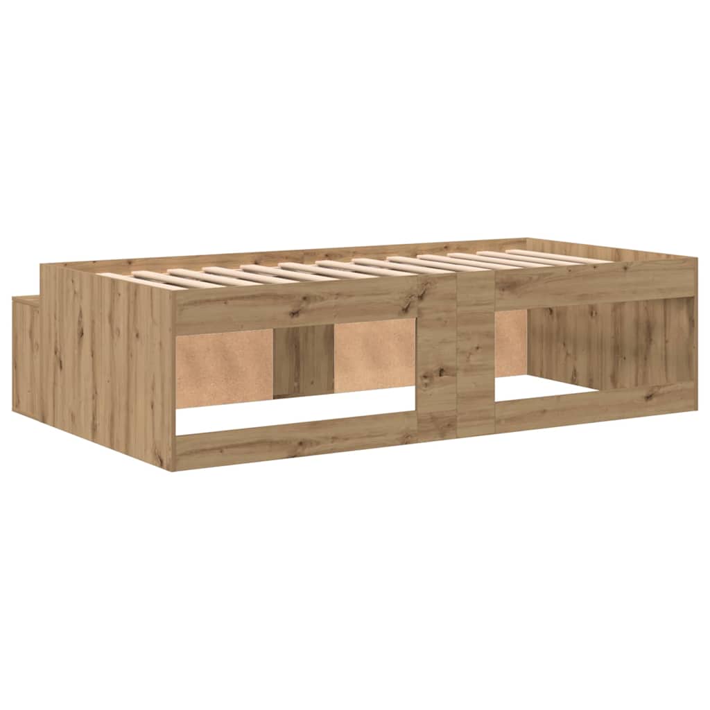 Bed Frame with Drawer Artisan Oak 80 x 200 cm Engineered Wood