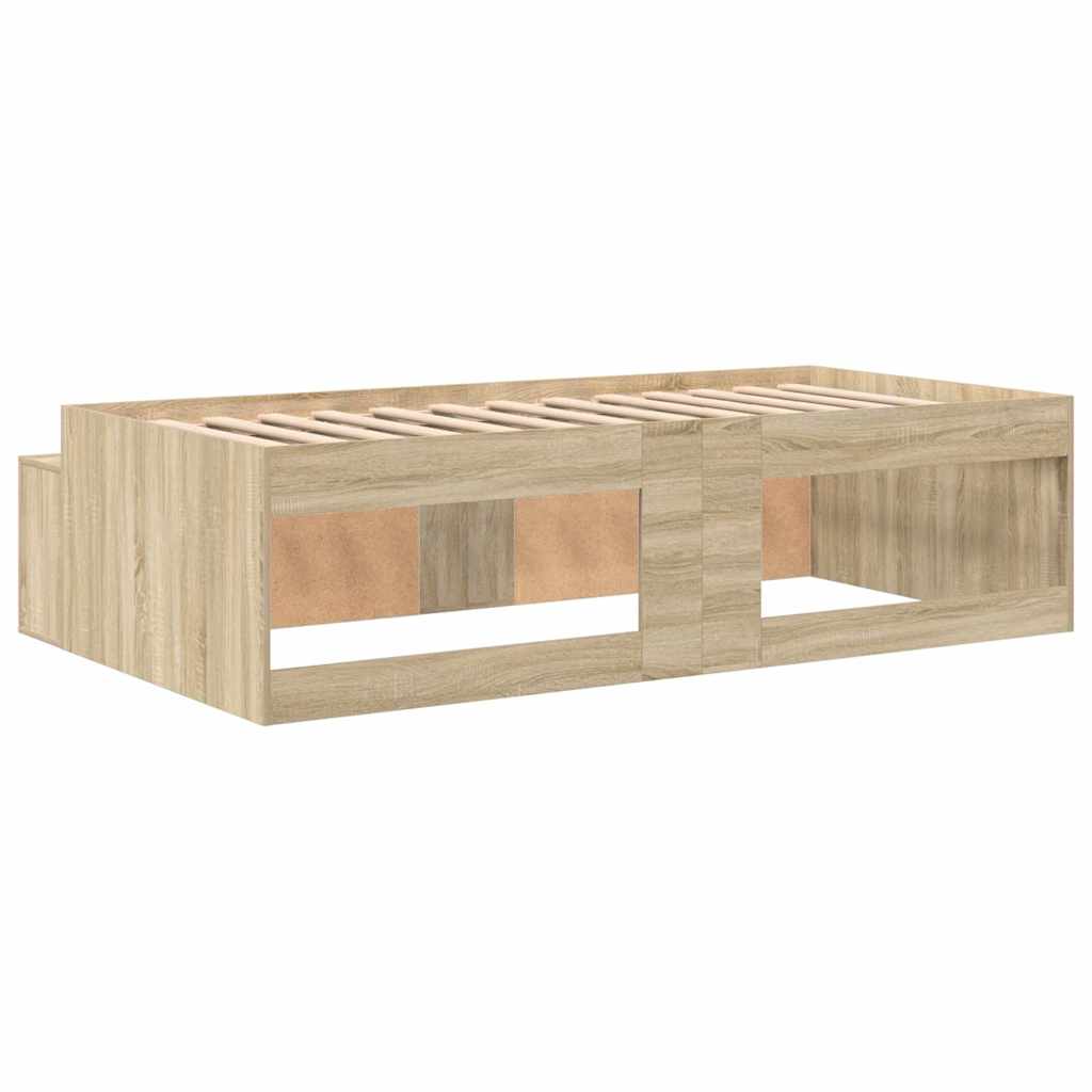Bed Frame with Drawer Sonoma Oak 90 x 190 cm Engineered Wood