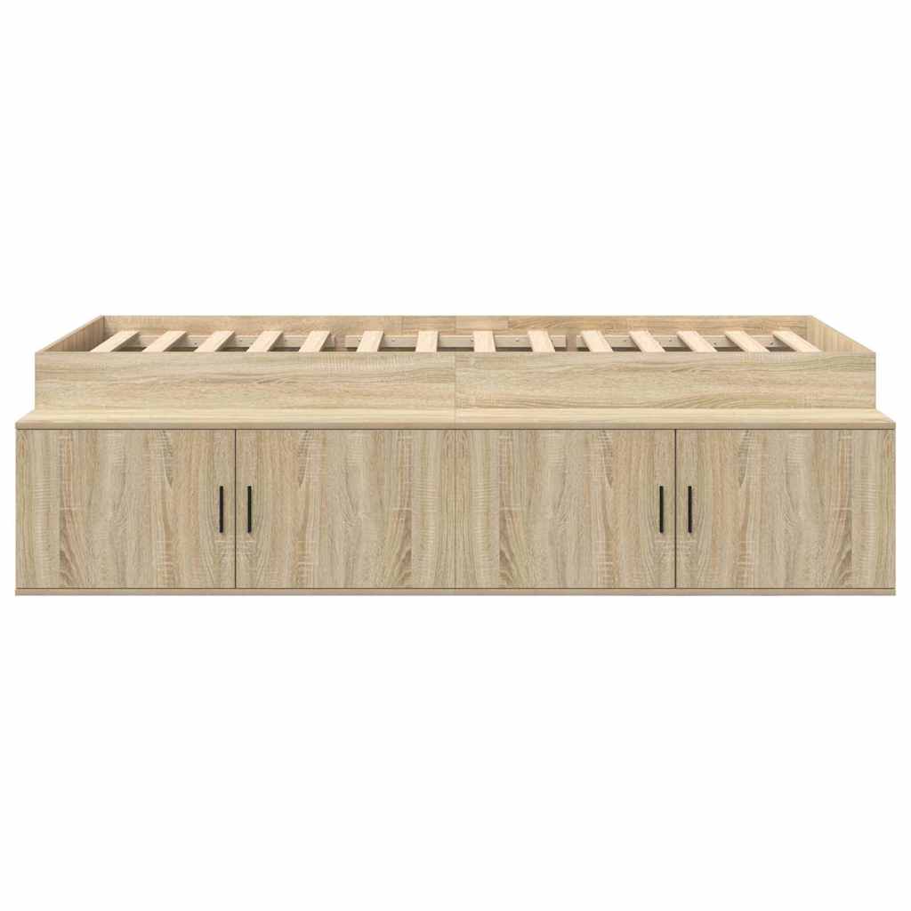 Bed Frame with Drawer Sonoma Oak 90 x 190 cm Engineered Wood