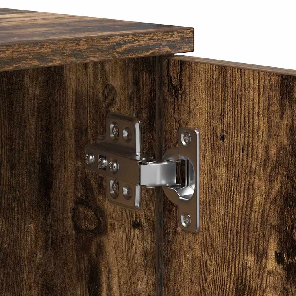 Bed Frame with Drawer Smoked Oak 70 x 190 cm Engineered Wood