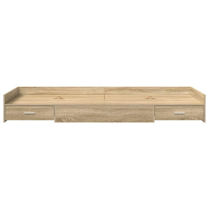 Bed Frame with Drawer Sonoma Oak 98.5 x 200 cm Engineered Wood