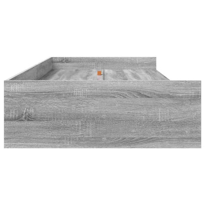 Bed Frame with Drawer Grey Sonoma 98.5 x 200 cm Engineered Wood