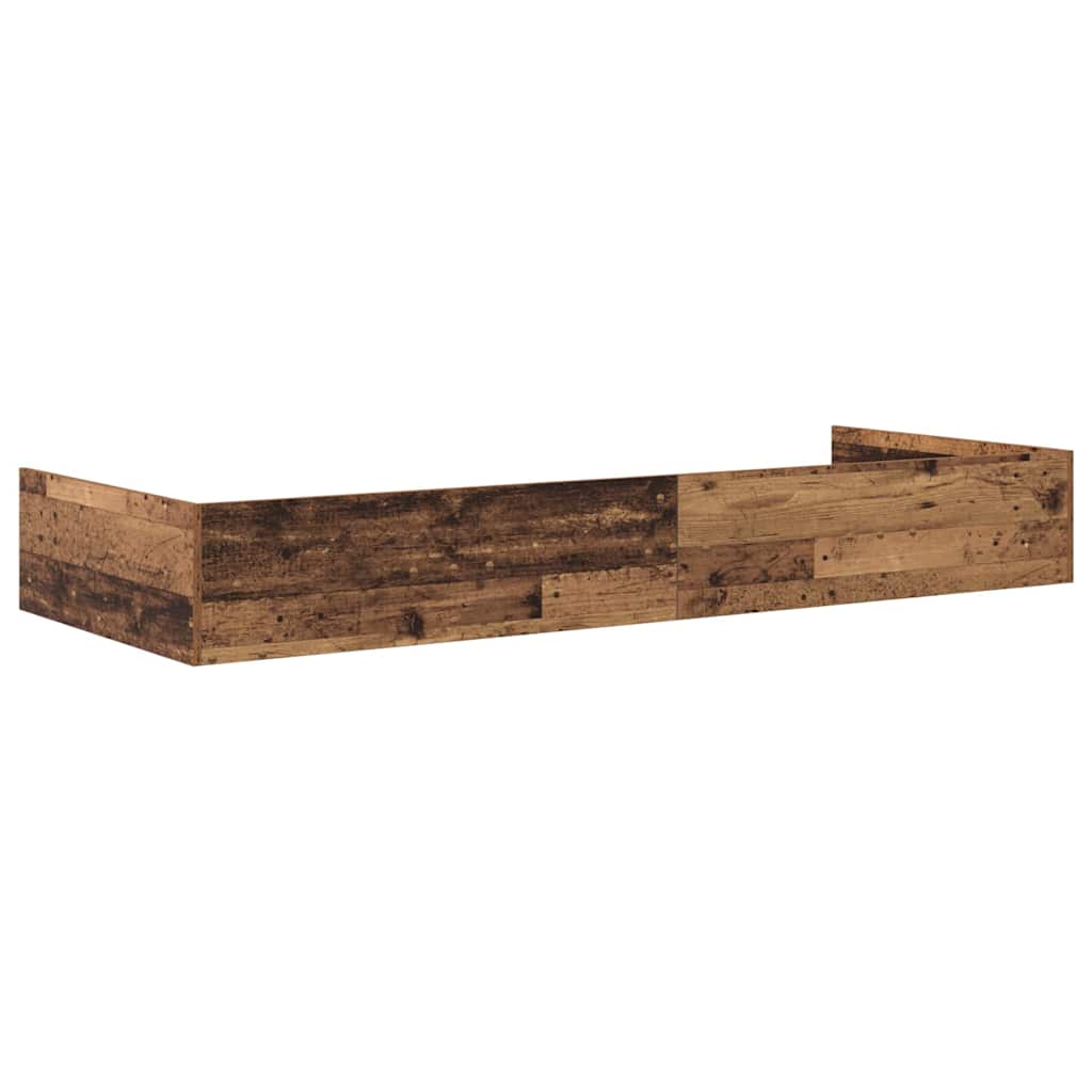 Bed Frame with Headboard Old Wood 98.5 x 200 cm Engineered Wood