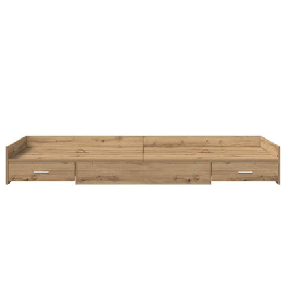 Bed Frame with Drawer Artisan Oak 98.5 x 200 cm Engineered Wood