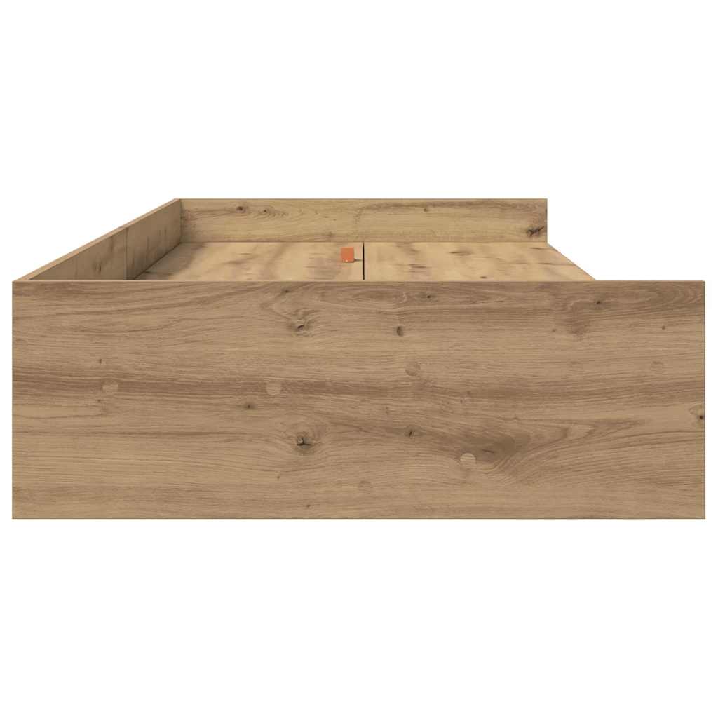 Bed Frame with Drawer Artisan Oak 98.5 x 200 cm Engineered Wood