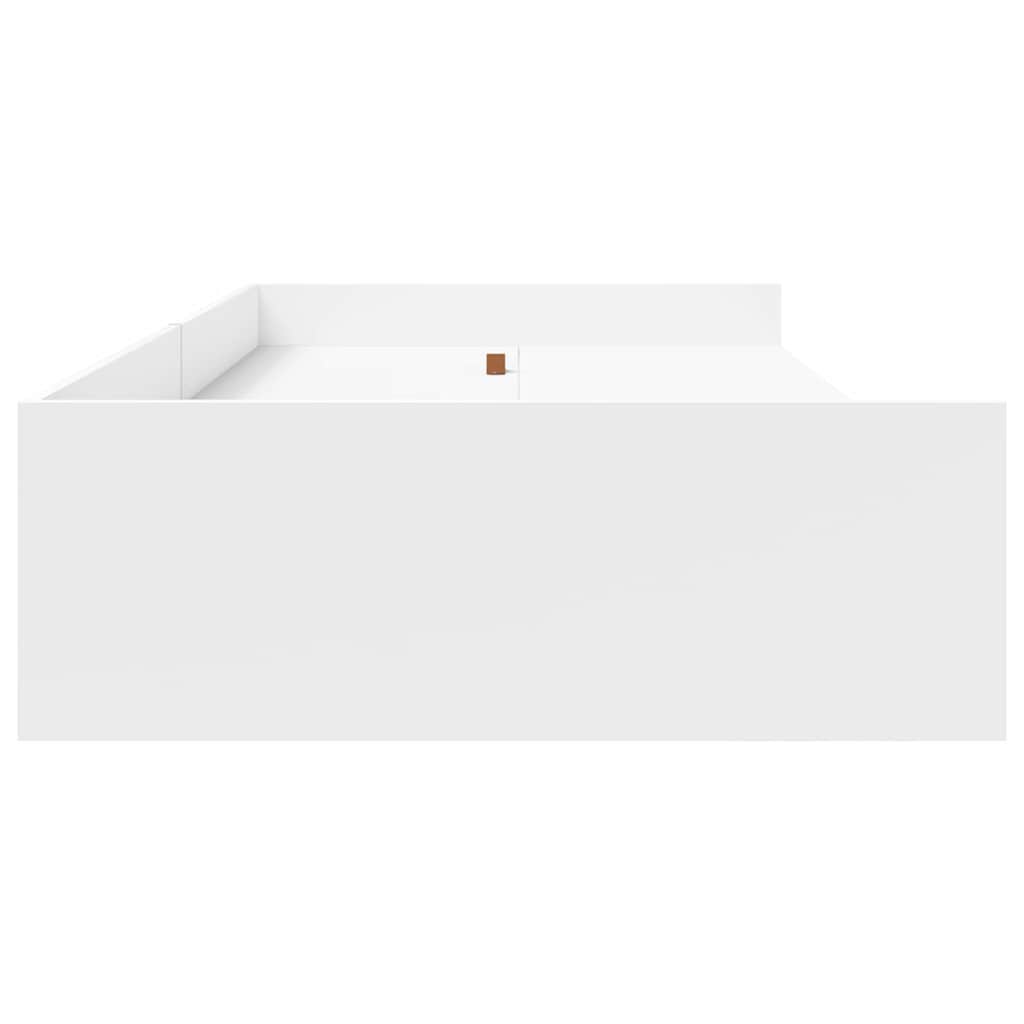 Bed Frame with Headboard White 90 x 200 cm Engineered Wood