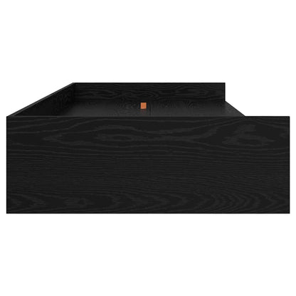 Bed Frame with Headboard Black Oak 90 x 200 cm Engineered Wood