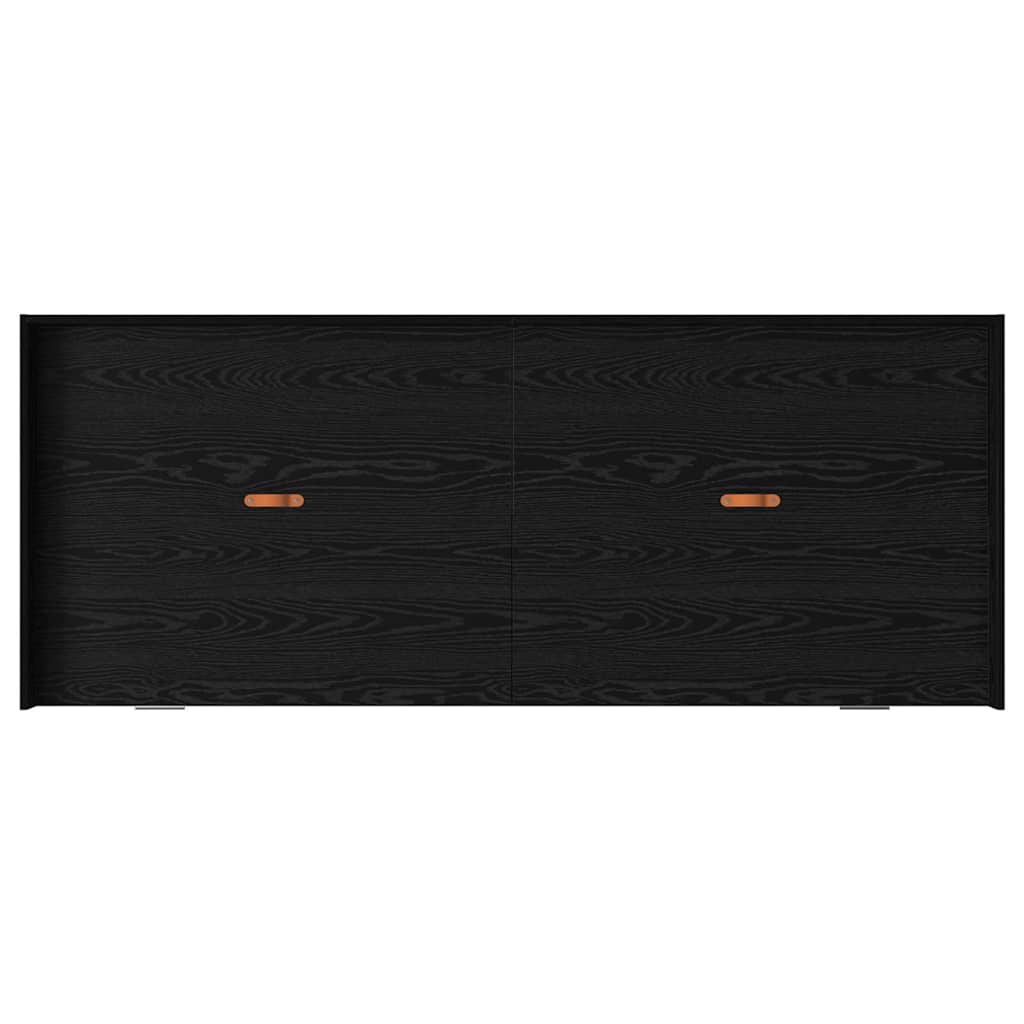 Bed Frame with Headboard Black Oak 90 x 200 cm Engineered Wood