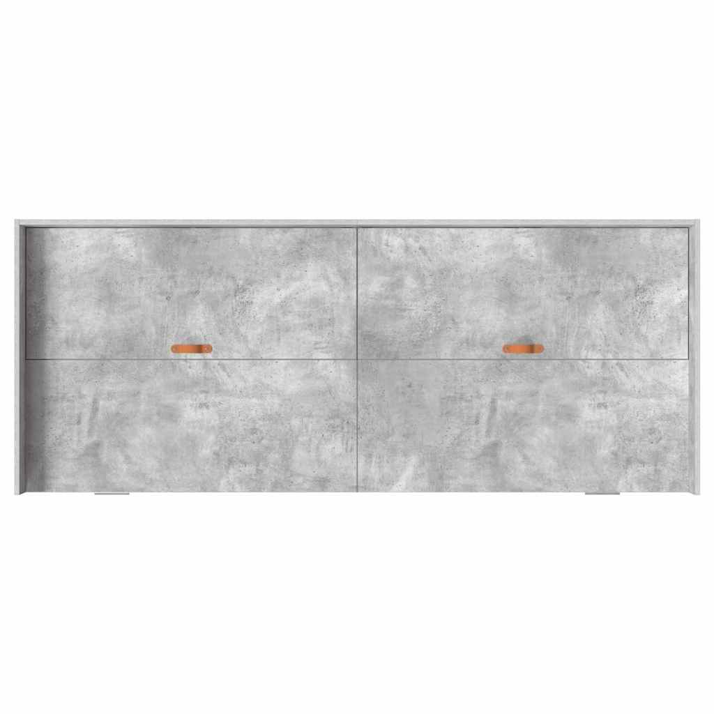 Bed Frame with Drawer Concrete Grey 90 x 200 cm Engineered Wood