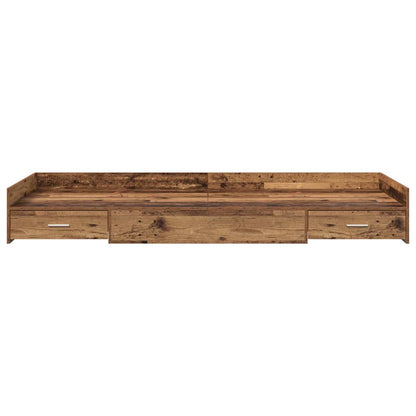 Bed Frame with Headboard Old Wood 90 x 200 cm Engineered Wood