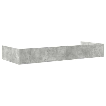 Bed Frame with Drawer Concrete Grey 80 x 200 cm Engineered Wood