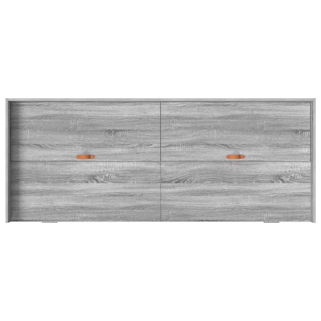 Bed Frame with Drawer Grey Sonoma 80 x 200 cm Engineered Wood