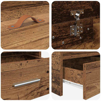 Bed Frame with Headboard Old Wood 80 x 200 cm Engineered Wood