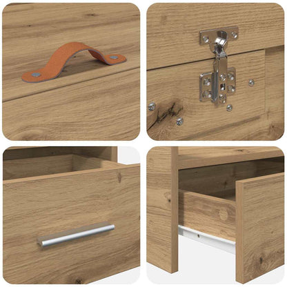 Bed Frame with Drawer Artisan Oak 80 x 200 cm Engineered Wood