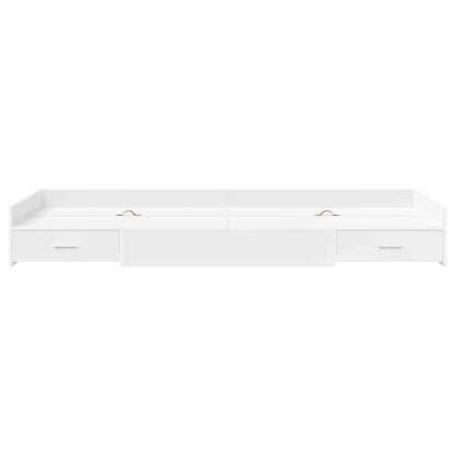 Bed Frame with Headboard White 90 x 190 cm Engineered Wood