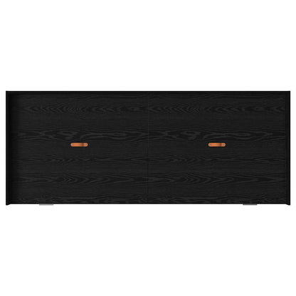 Bed Frame with Headboard Black Oak 90 x 190 cm Engineered Wood