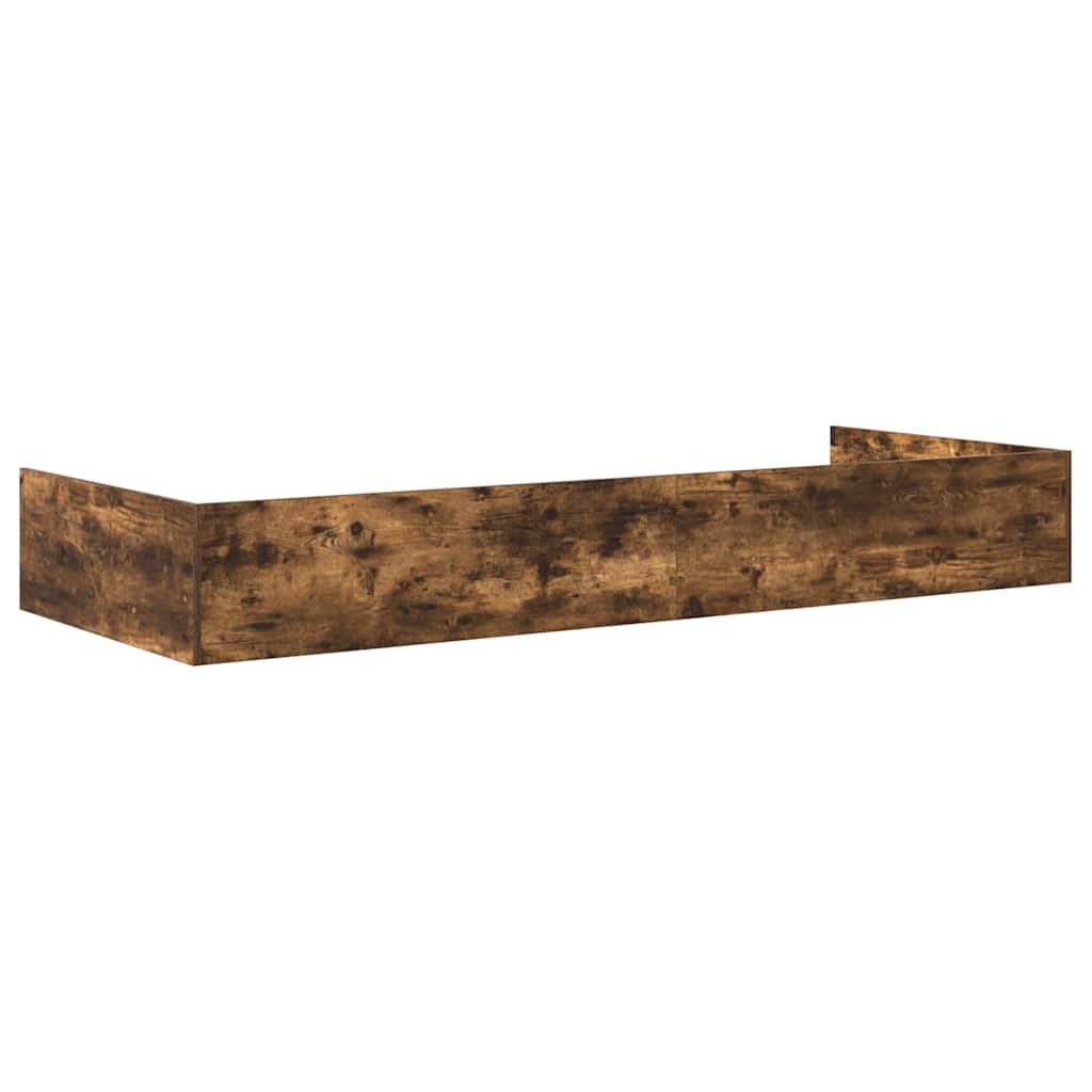 Bed Frame with Headboard Smoked Oak 75 x 190 cm Engineered Wood