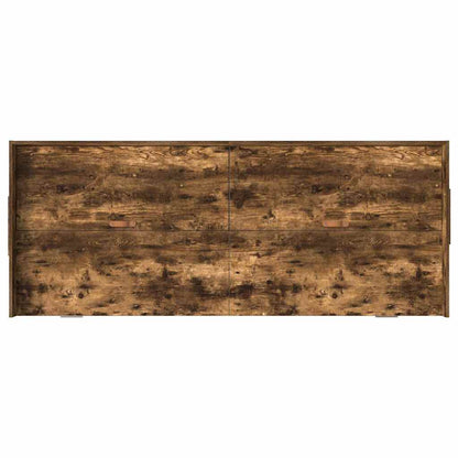Bed Frame with Headboard Smoked Oak 75 x 190 cm Engineered Wood