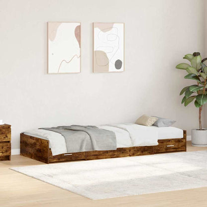 Bed Frame with Headboard Old Wood 75 x 190 cm Engineered Wood