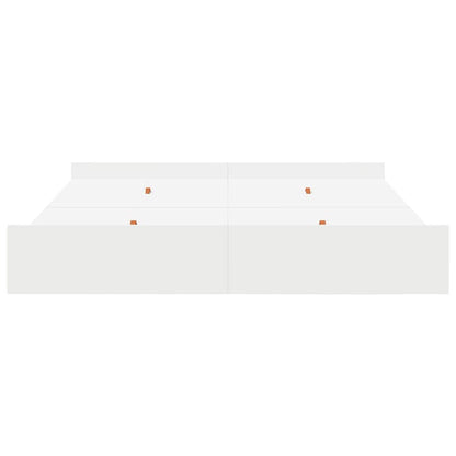 Storage Bed Frame White 200 x 200 cm Engineered Wood
