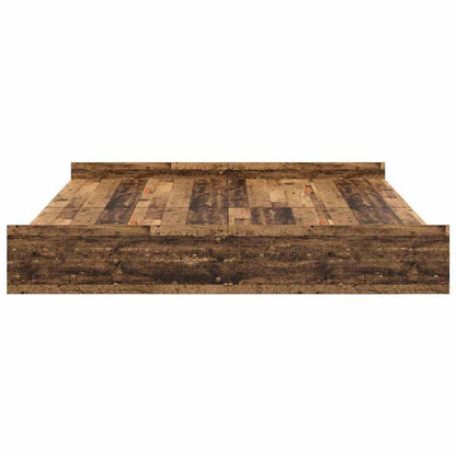 Storage Bed Frame Old Wood 200 x 200 cm Engineered Wood