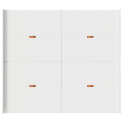 Storage Bed Frame White 180 x 200 cm Engineered Wood