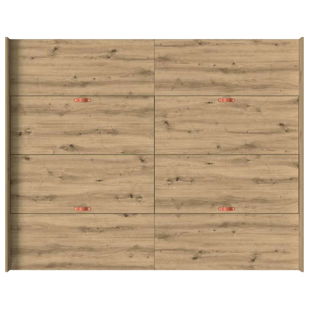 Storage Bed Frame Artisan Oak 160 x 200 cm Engineered Wood