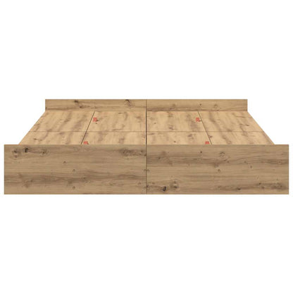 Storage Bed Frame Artisan Oak 150 x 200 cm Engineered Wood