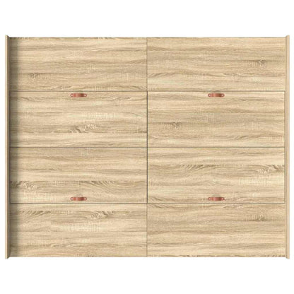 Storage Bed Frame Sonoma Oak 140 x 200 cm Engineered Wood